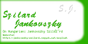 szilard jankovszky business card